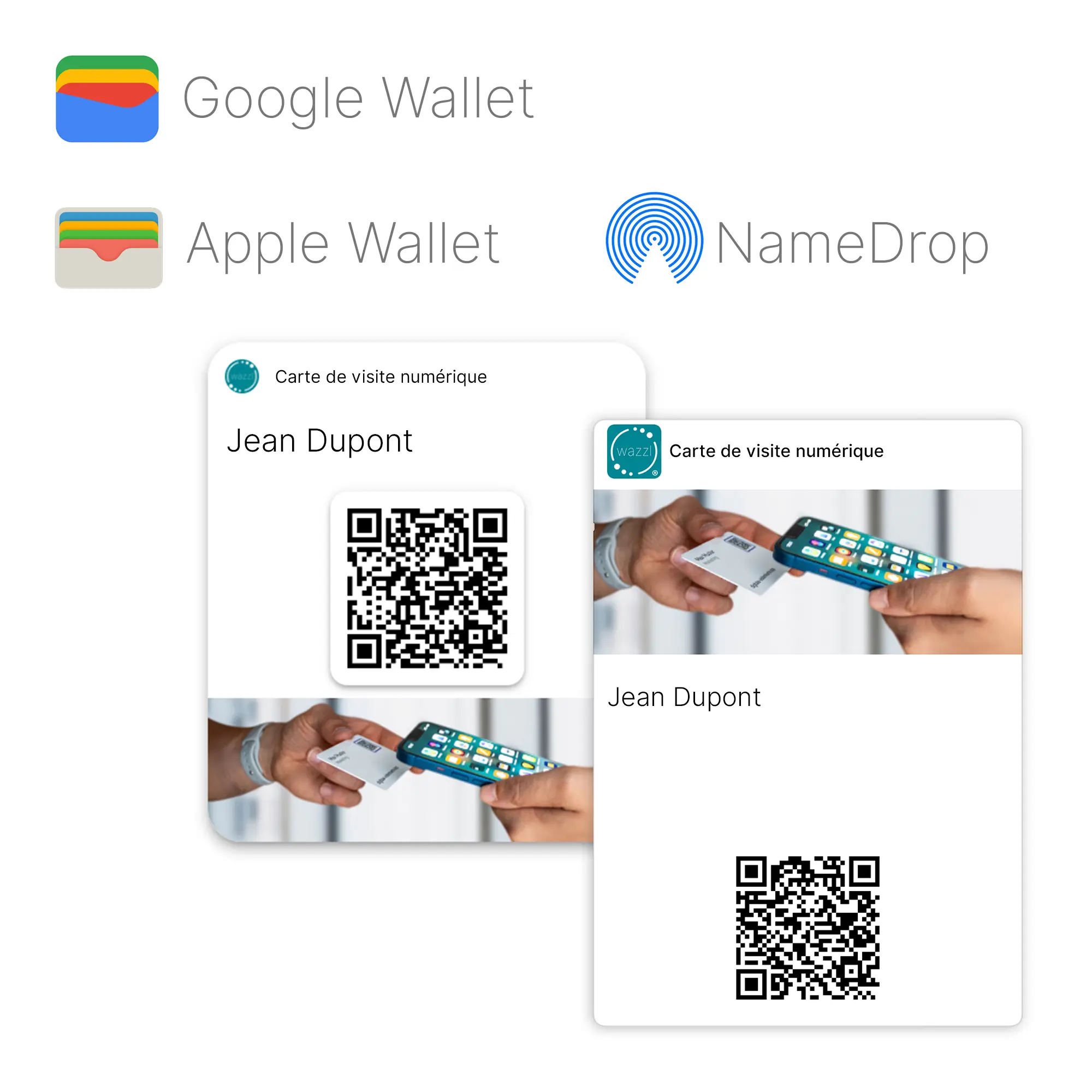 wazzl green QR/NFC - Carte de visite numérique